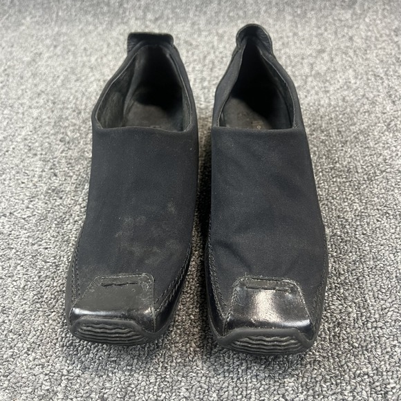 Oliver by Valentino 90s Archival Black Leather Square Toe Slip On Flats Size 37 — photo 2